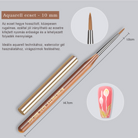 Born Pretty ecset - Multi Aquarell 10 mm