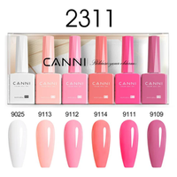 CANNI HEMA FREE UV/LED gél lakk szett 6x9ml - 2311 -  Blush Bliss Bouquet