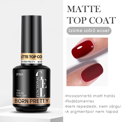 Born Pretty Pro Matt top coat alkalmazása