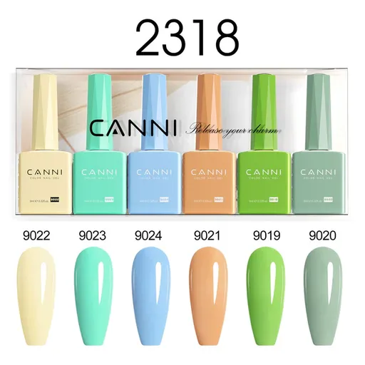 CANNI HEMA FREE UV/LED gél lakk szett 6x9ml - 2318