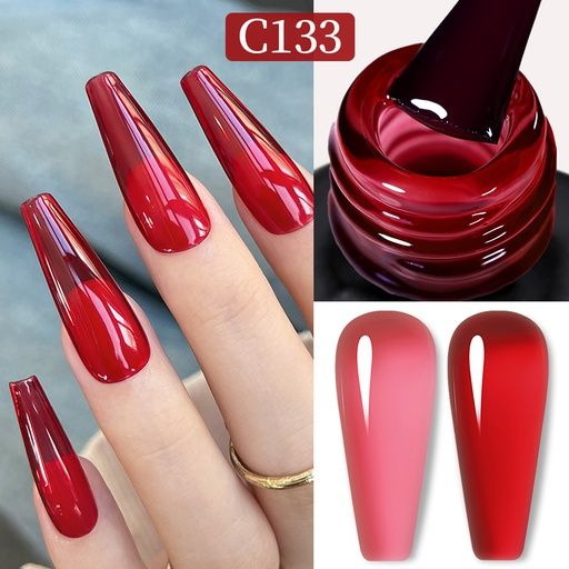 Born Pretty Pro UV/LED HEMA FREE gél lakk 15 ml - C133 - Jelly Cardinals Red