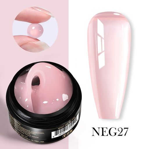 Born Pretty  Pro fixálásmentes gyurmazselé 15 ml -  NEG27 - Áttetsző