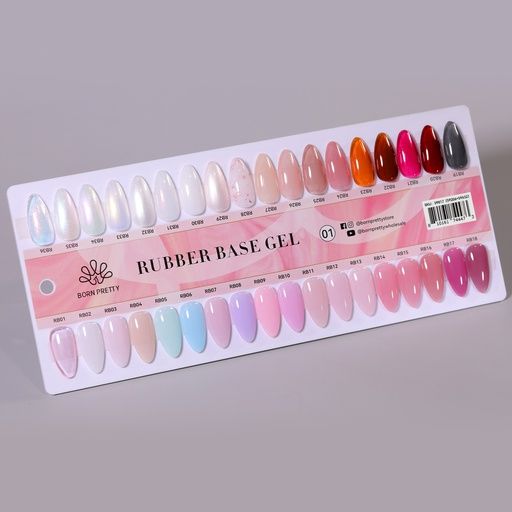 Born Pretty PRO paletta - Rubber Base Gel - hosszú