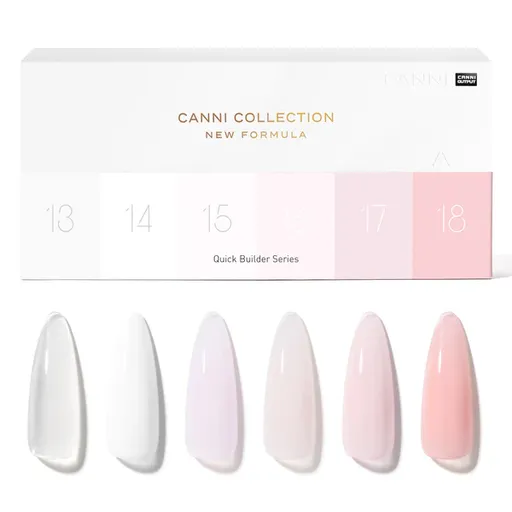 CANNI HEMA FREE Quick Builder Gel szett - 6x9 ml - Q1