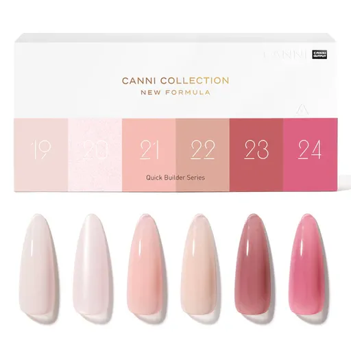 CANNI HEMA FREE Quick Builder Gel szett - 6x9 ml - Q2