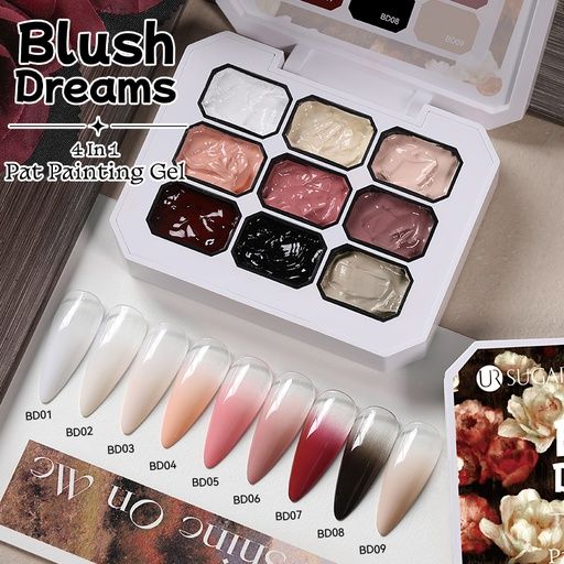 BORN PRETTY 4in1 festőzselé paletta - No.L03 - Blush Dreams