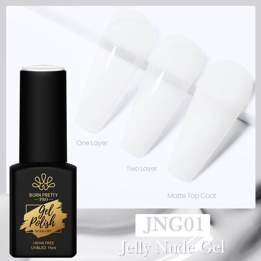 Born Pretty Trubuty Jelly Nude UV/LED HEMA FREE gél lakk 15 ml - JNG01