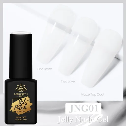 Born Pretty Trubuty Jelly Nude UV/LED HEMA FREE gél lakk 15 ml - JNG01