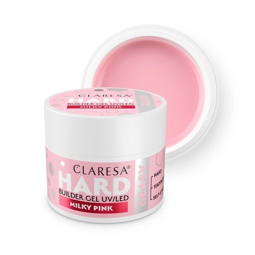 CLARESA Hard&Easy Builder Gél 12g - Milky Pink