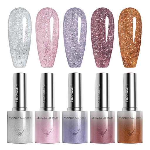 Venalisa 5 db-os UV/LED Glitter gél lakk szett - 5x10 ml - GC01