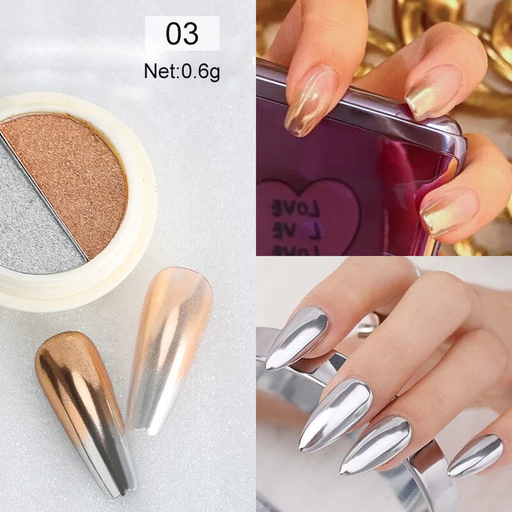 Mirror Powder DOUBLE krómpor - No.03 Golden