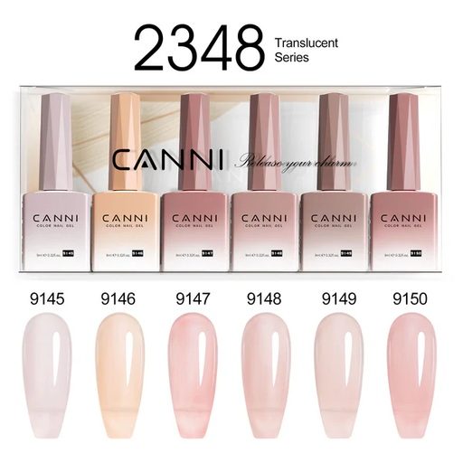 CANNI HEMA FREE UV/LED gél lakk szett 6x9ml - 2348