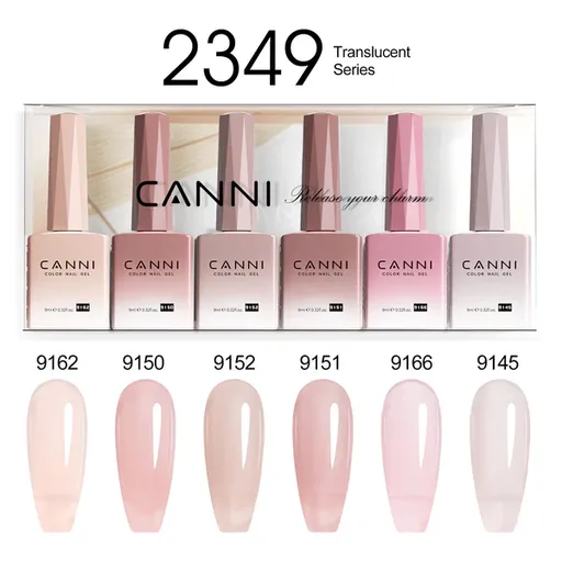 CANNI HEMA FREE UV/LED gél lakk szett 6x9ml - 2349