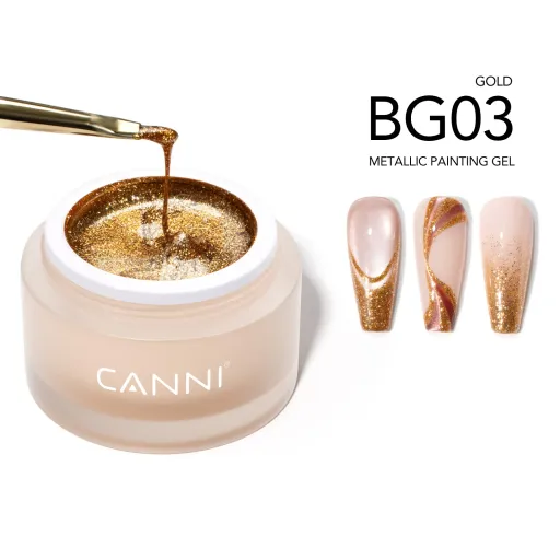 CANNI 5in1 Metallic Painting Gel 10g - BG03 Gold