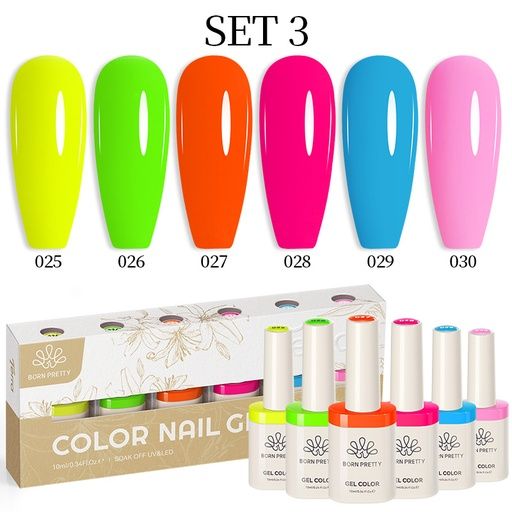Born Pretty TERRA gél lakk szett 6x10ml - No.03 - Hema-Free