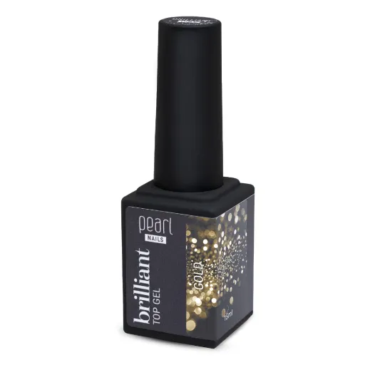 Pearl Nails Brilliant Top Gel - Gold 15ml