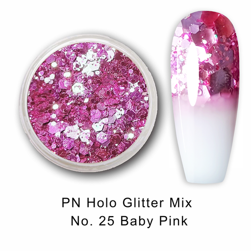 PN Holo glitter mix No.25 Baby Pink