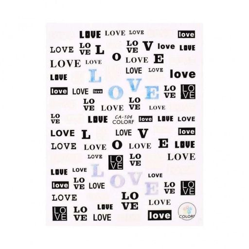 Köröm matrica 3D-s - Love - No.CA104- 71