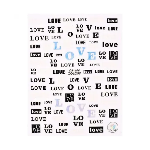 Köröm matrica 3D-s - Love - No.CA104- 71