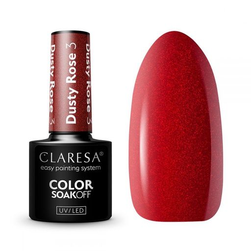 CLARESA UV/LED gél lakk 5g - DUSTY ROSE 3