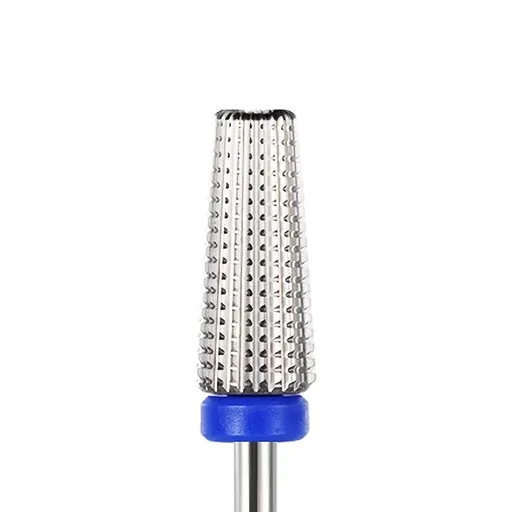 Karbid csiszolófej - hard cone, volcano egyenes végű - közepes (kék)