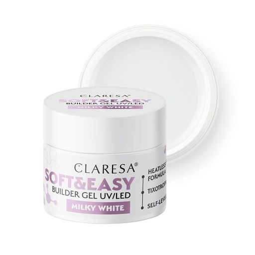 CLARESA Soft&Easy Builder Gél 12g - Milky White
