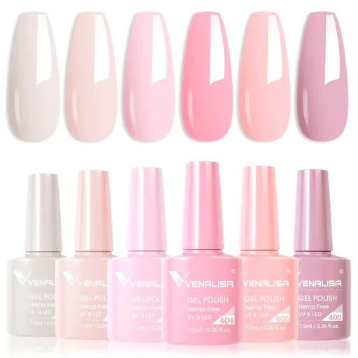Venalisa 6 db-os UV/LED Gél lakk szett - 2207 - Pink Hema Free