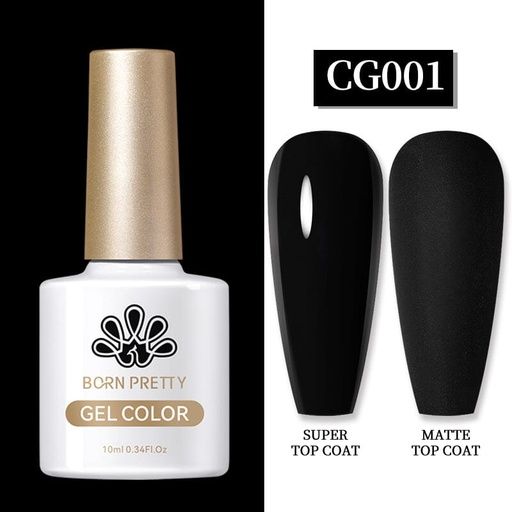Born Pretty UV/LED gél lakk 10 ml - CG001 - Fekete