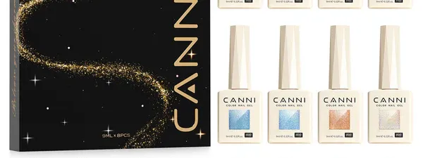 CANNI HEMA FREE  szett 8x9ml - No.09 - Aurora Glitter Collection