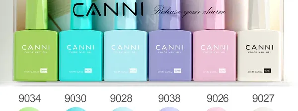 CANNI HEMA FREE UV/LED gél lakk szett 6x9ml - 2305 - Colorful Kaleidoscope