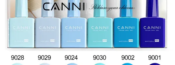 CANNI HEMA FREE UV/LED gél lakk szett 6x9ml - 2313 - Crystal Clear Waters