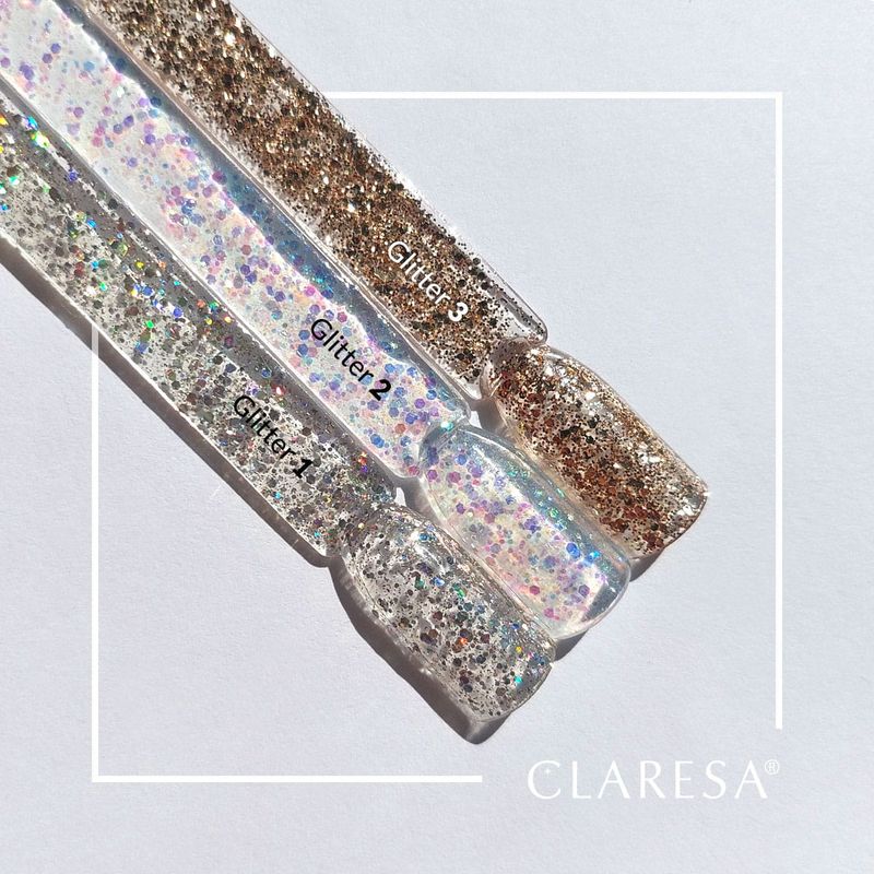 CLARESA UV/LED gél lakk 5g - GLITTER 3