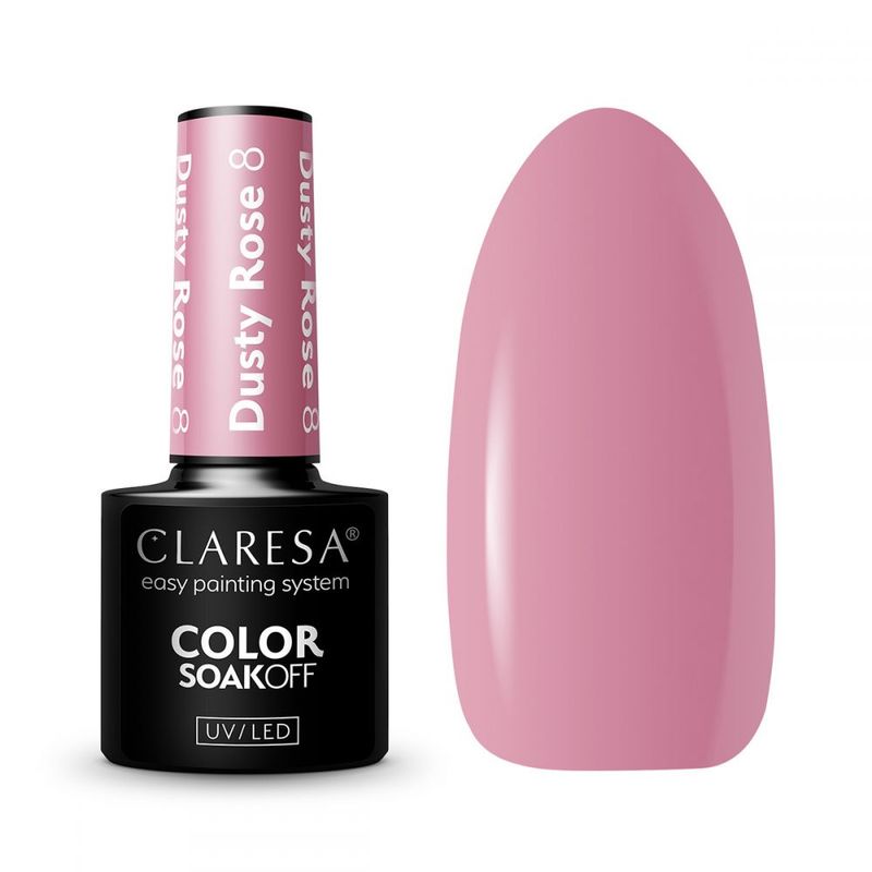 CLARESA UV/LED gél lakk 5g - DUSTY ROSE 8