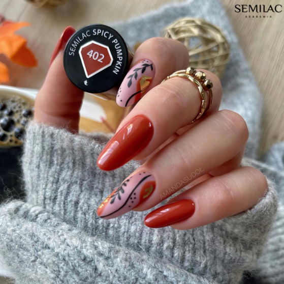 SEMILAC UV/LED Gél Lakk 7ml - 402 - Spicy Pumpkin