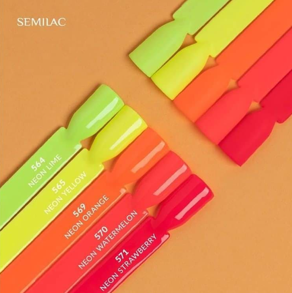 SEMILAC UV/LED Gél Lakk 7ml - 570 - Neon Watermelon