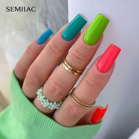 SEMILAC UV/LED Gél Lakk 7ml - 447 - HEMA FREE - Loco Lime