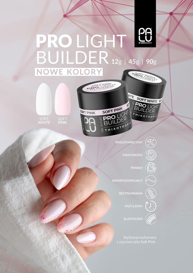 PALU Pro Light Builder építőzselé 90g - Soft Pink