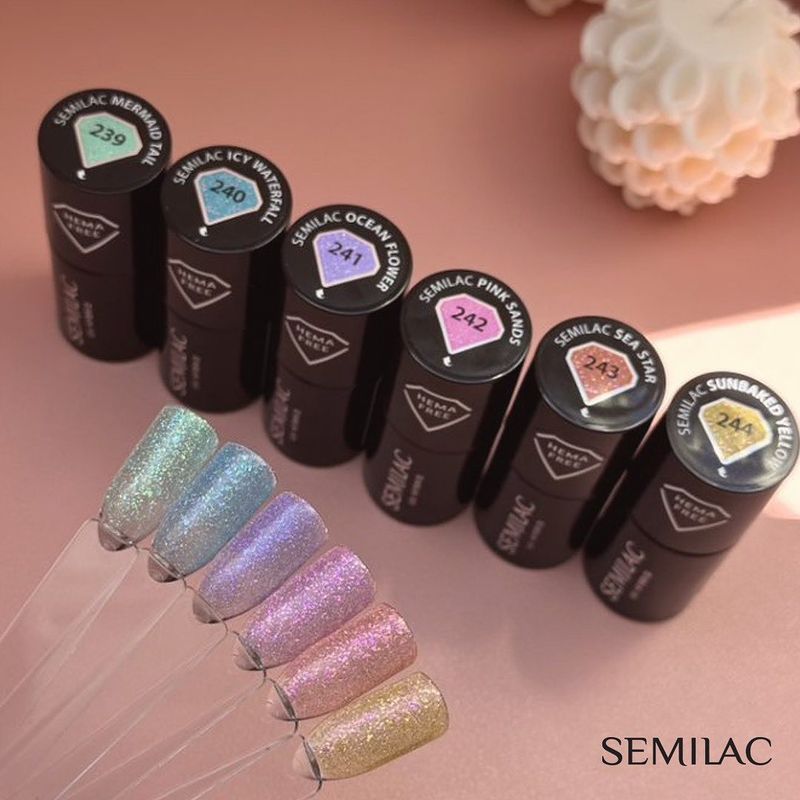 SEMILAC UV/LED Gél Lakk 7ml - 241 - Ocean Flower