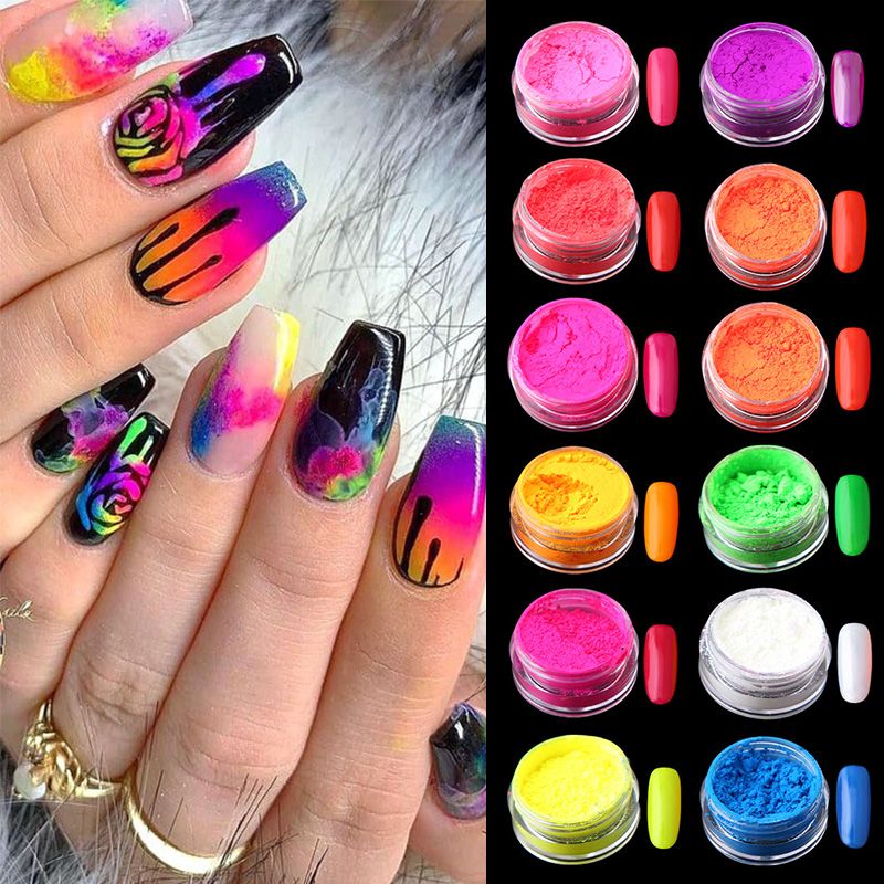 Neon pigment por szett - 12db-os