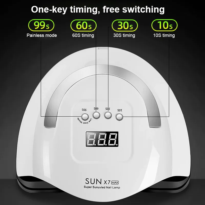 SUN X7 Max UV/LED Műkörmös Lámpa - 150 W - White -57 LED