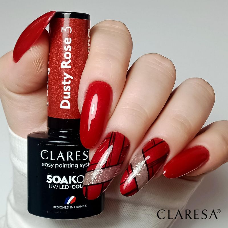 CLARESA UV/LED gél lakk 5g - DUSTY ROSE 3