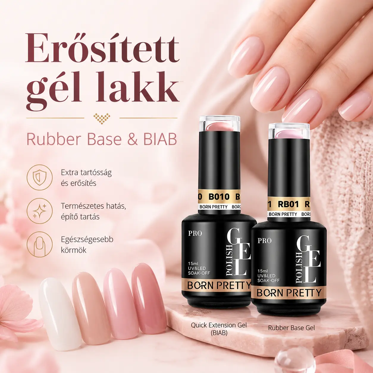 Erősített gél lakk (rubber base): mi kell hozzá, és hogyan készítsd lépésről lépésre?
