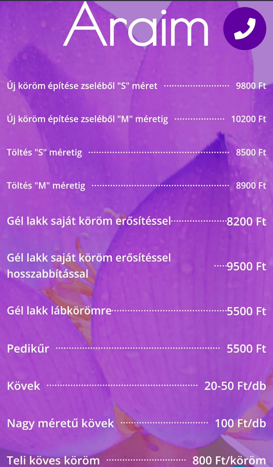 Árlista