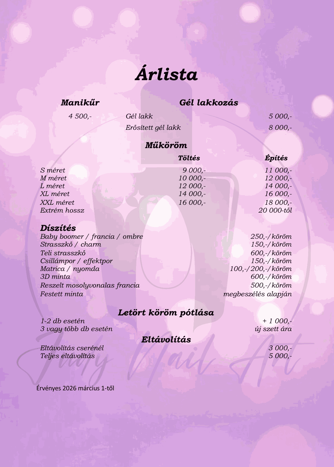 Árlista