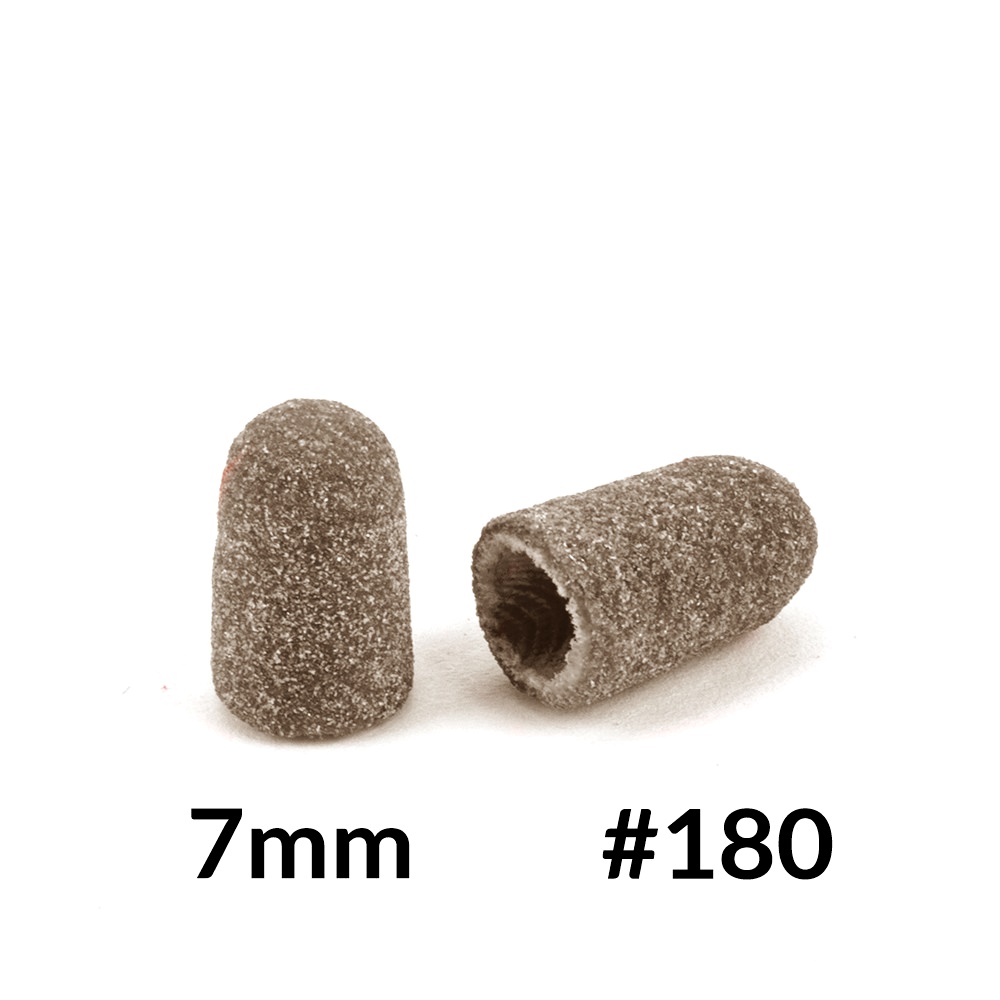 Pedikűrös csiszolókúp #180 erősségű 7 mm - 10 db BARNA