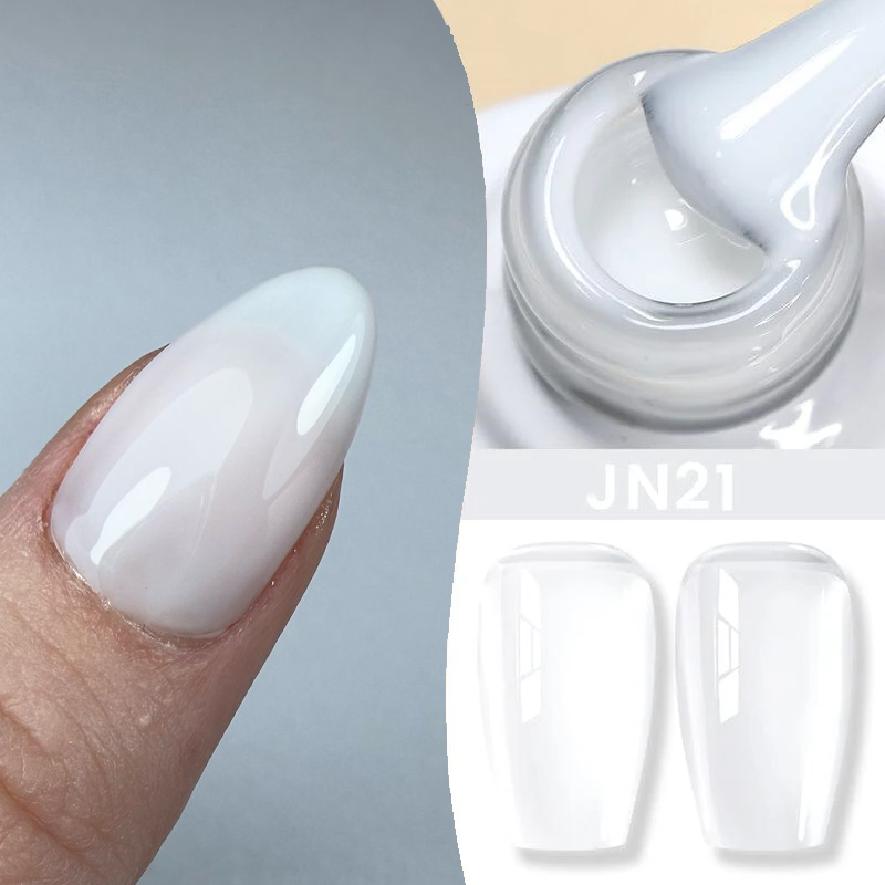 Born Pretty UV/LED gél lakk 10 ml - Jelly Nude Series - JN21 Milky White