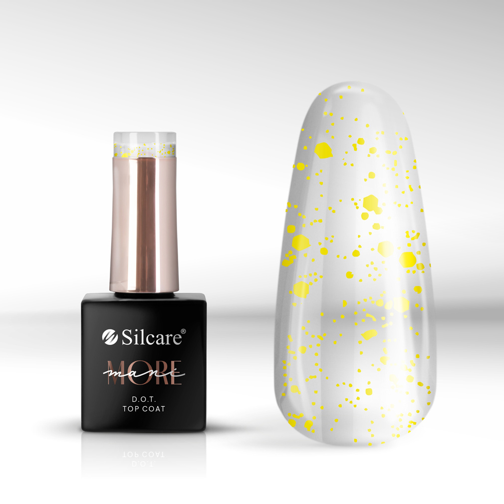 Silcare maniMORE D.O.T. Top Coat - 10 g - Yellow