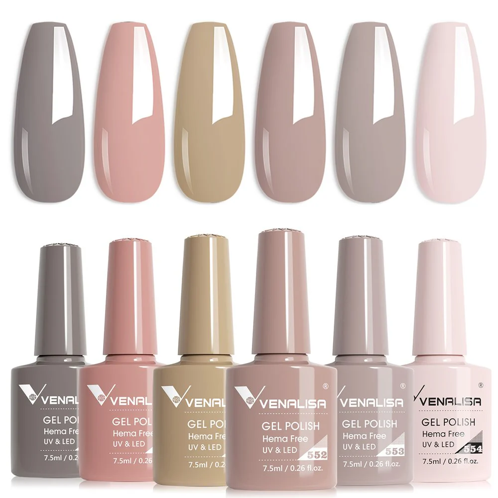 Venalisa 6 db-os UV/LED Gél lakk szett - 2227 - Chic Mist - Hema Free