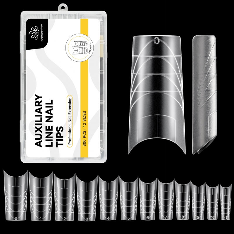 BORN PRETTY Soft Gel Tip - Straight / Fél-Kocka - 300 db