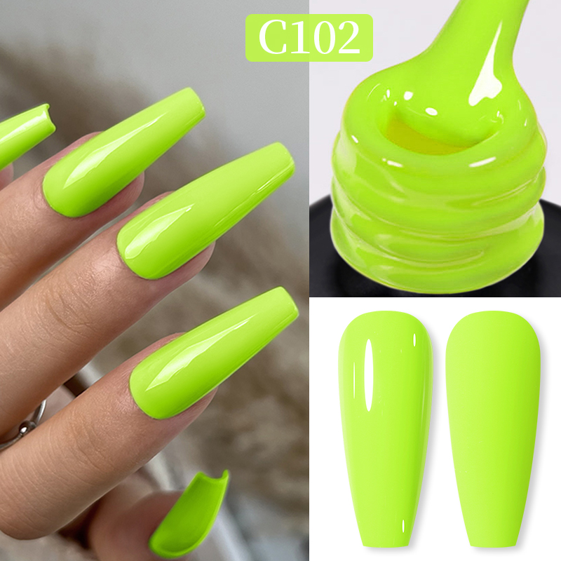 Born Pretty Pro UV/LED HEMA FREE gél lakk 15 ml - C102 - Neon Green-Yellow